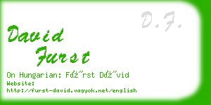 david furst business card